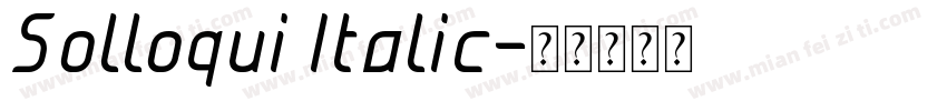 Solloqui Italic字体转换